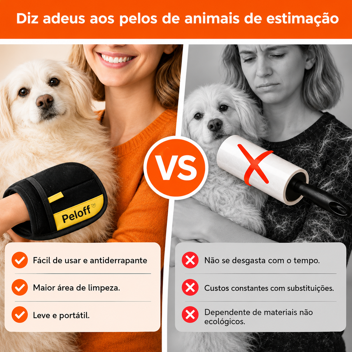 Escova Reutilizável para Remover Pelos